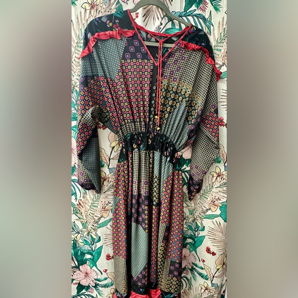 Vintage Diane Freis Dress Multi-color Fits M/L